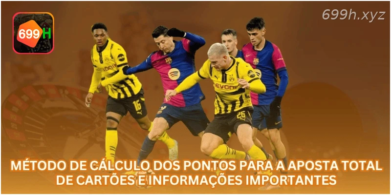 Método de cálculo dos pontos para a aposta total de cartões e informações importantes.