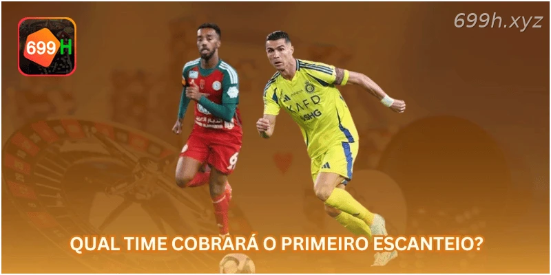 Qual time cobrará o primeiro escanteio?